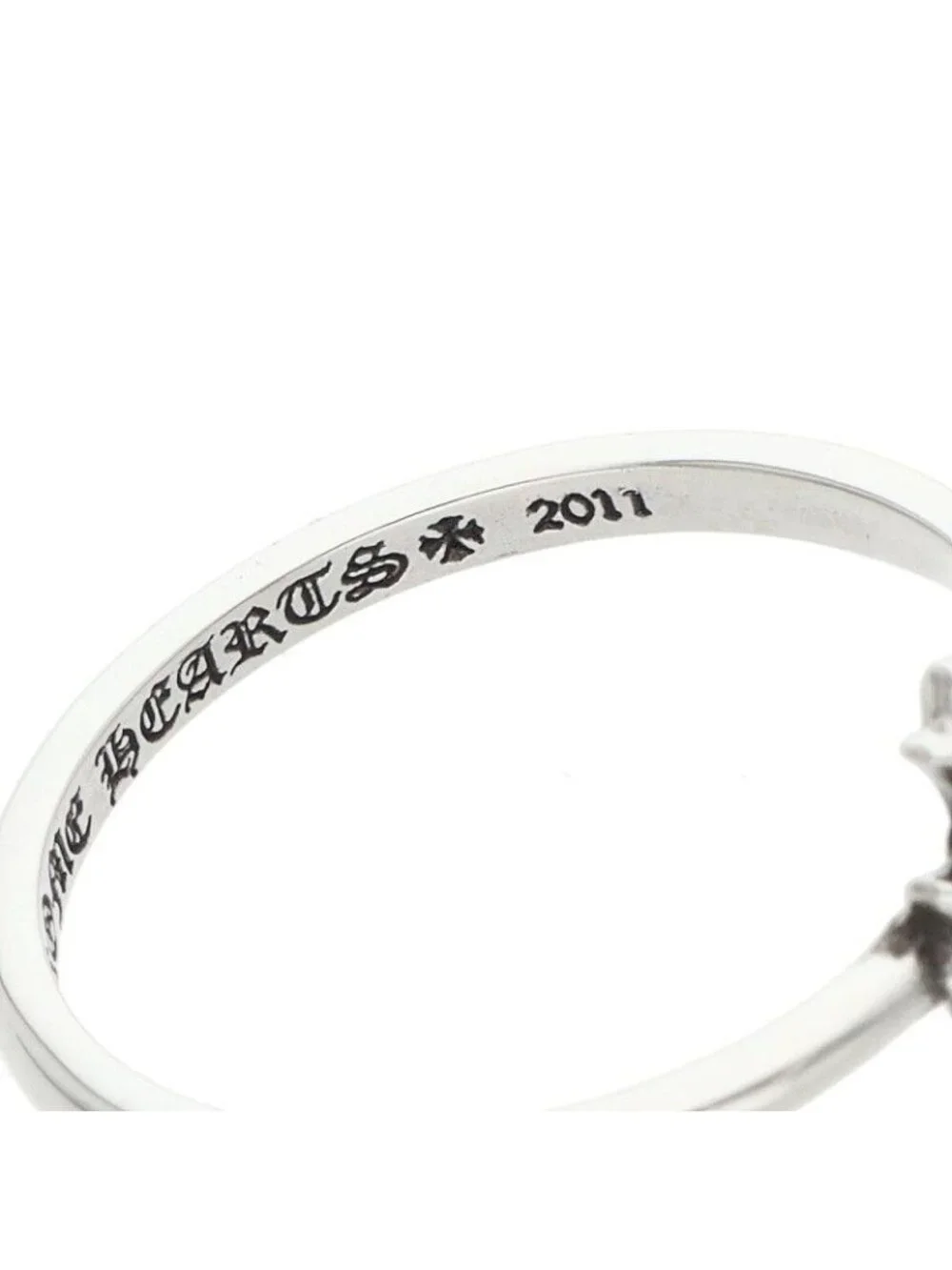 Chrome Hearts Bubblgm CH Crs Bubblegum CH Cross Silver Ring